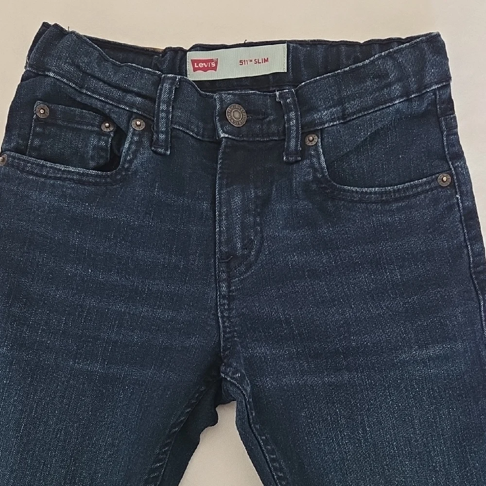 Levis 511 Slim Boys Blue Jeans Size 10 reg Adjustable Waist 25 Length 25 - Picture 2 of 7